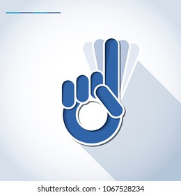 No pointer finger,  symbol