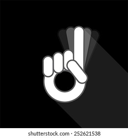 No pointer finger,  symbol