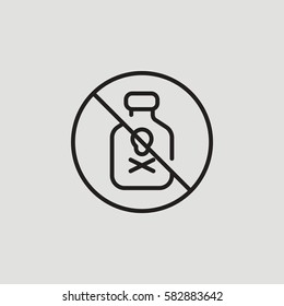 No Poison Restricted Outline Vector Icon