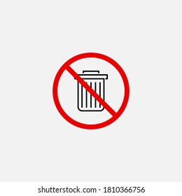 No hay contaminación aislada en segundo plano. Prohibición del símbolo de teclado moderno, simple, vector, icono para el diseño de sitios web, aplicación móvil, ui. Ilustración vectorial