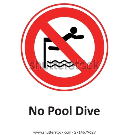 No Pool Dive Vector icon which can easily modify or edit

