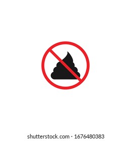 No poop, dirty, poo vector icon