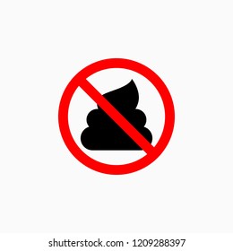 no poop icon, no pooping vector