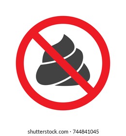 No poop icon vector