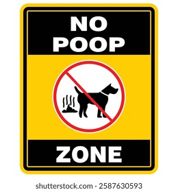 No Poop Zone, Sign Vector