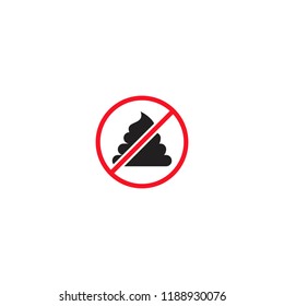 No pooping sign isolated