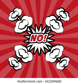 no pop art comic bubble speech