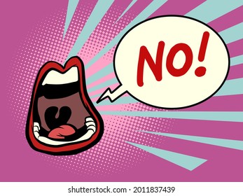 no pop art mouth scream words speech talk