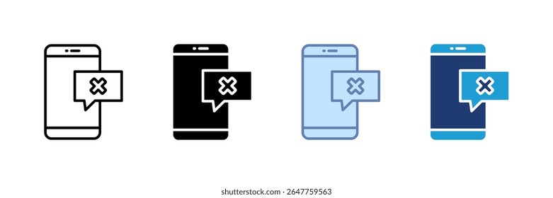 No Popups Icon Set Multiple Style Collection