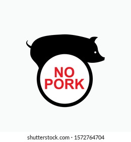 No Pork Icon Lard Vector 260nw 1572764704 