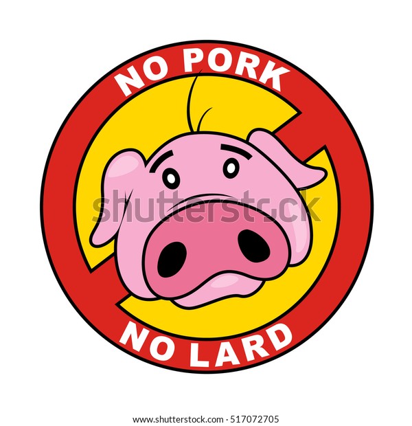No Pork No Lard Sticker Stock Vector (Royalty Free) 517072705