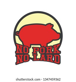 No Pork No Lard Sticker Icon Stock Vector (Royalty Free) 1347459362 ...