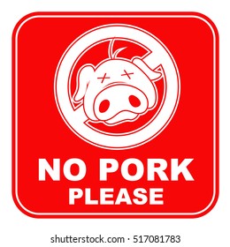No Pork Please - Red Version