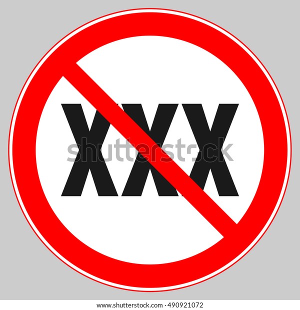 Sign In Porn - No Porn Sign Stock Vector (Royalty Free) 490921072