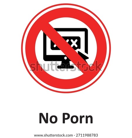 No Porn Vector icon which can easily modify or edit

