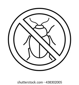 No potato beetle sign icon, outline style