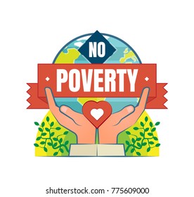 No Poverty vector logo badge