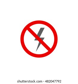 No power lightning icon illustration
