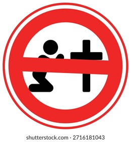 No Prayer Vector icon which can easily modify or edit

