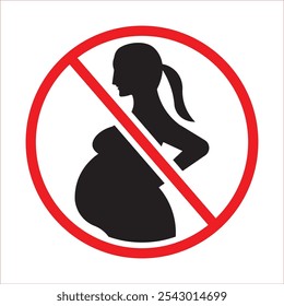 No pregnant icon. Vector. EPS.10