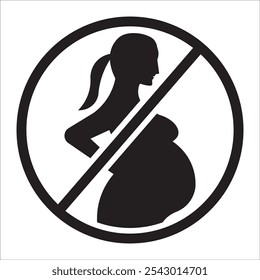 No pregnant icon. Vector. EPS.10