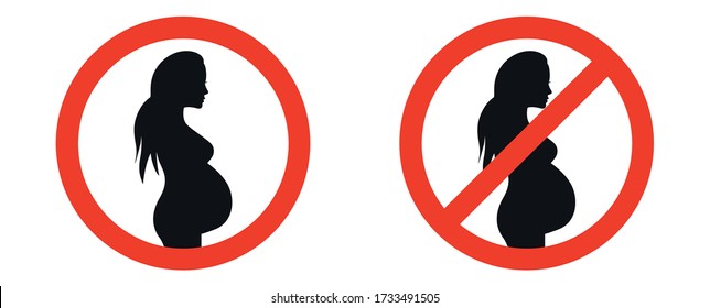 no pregnant woman sign. vector illustration on a white background