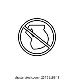 no pregnent icon Simple outline illustration