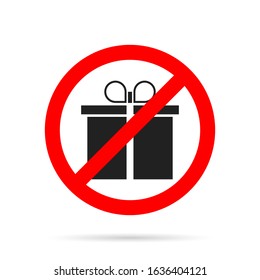 No present icon. Graphic template. Vector background