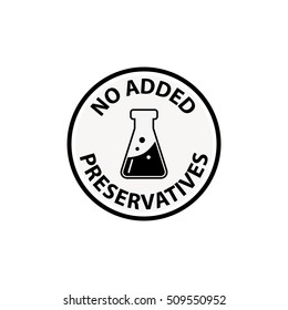 no preservative icon - vector illustration.