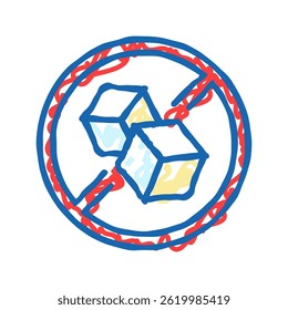 no preservatives product label warning doodle icon sketch vector. no preservatives product label warning sign. isolated symbol illustration