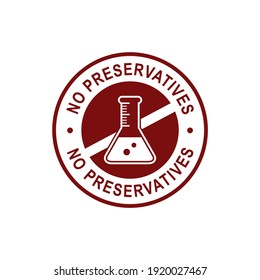 No hay ninguna plantilla de logotipo vectorial de conservantes. Adecuado para negocios, web, cosméticos y etiquetas de productos