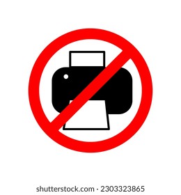 No Print sign icon great for any use. Vector illustration on white background..eps