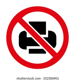 No Print sign icon great for any use. Vector EPS10.