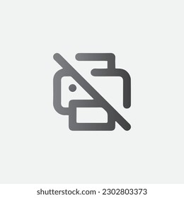 Ilustración de icono de vectores de símbolos de impresora