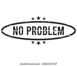 No hay problema grunge sello de goma en blanco, Ilustración vectorial