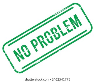 No problem grunge rubber stamp on white, vector illustration