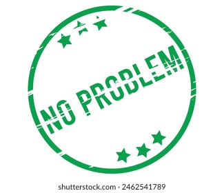 No problem grunge rubber stamp on white, vector illustration