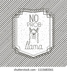 no problem message with hand made font