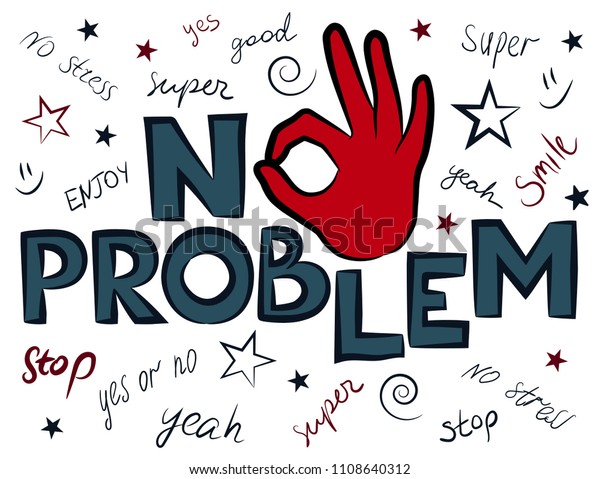 No Problem Slogan Graphic Tshirt Prints のベクター画像素材 ロイヤリティフリー