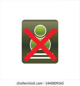 no profile icon no account sign vector