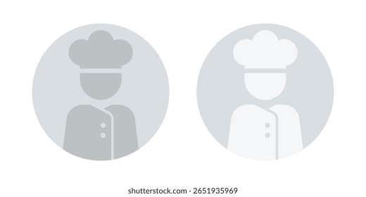 No hay ilustración plana de Vector de icono de imagen de perfil. Avatar, silueta de chef, foto de perfil. Adecuado para perfiles de redes sociales, íconos y como Plantilla.