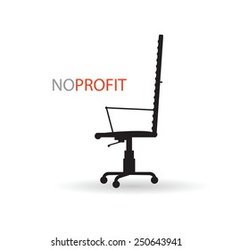 no profit with chair vector on white