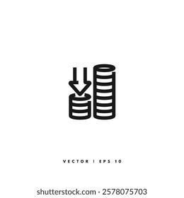 No Profit Icon. Editable Stroke