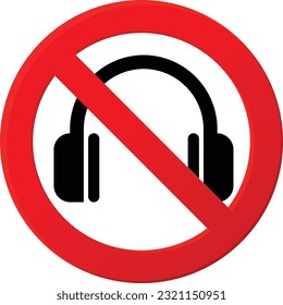 Sin prohibición. sin icono de auriculares	