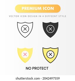 kein Schutzsymbol für Ihr Website-Design, Logo, App, UI. Vektorgrafik-Illustration und bearbeitbarer Strich.