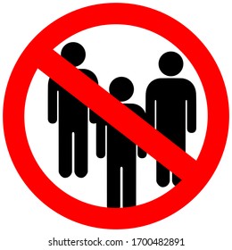 No public meetings vector sign on white background
