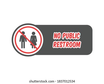 No Public Restroom Sign Vector Good For Sign Or Sticker