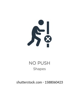 No push icon vector. Trendy flat no push icon from shapes collection isolated on white background. Vector illustration can be used for web and mobile graphic design, logo, eps10