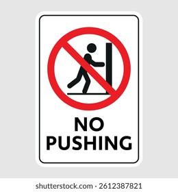 no pushing icon vector sign