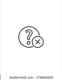 no hay icono de pregunta,icono de mejor línea vector.